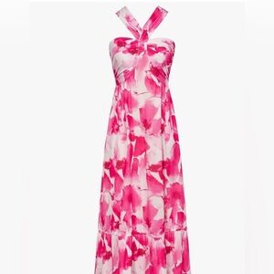 GRACE KARIN Women's Criss Cross Halterneck Sleeveless Floral Print Flowy Maxi